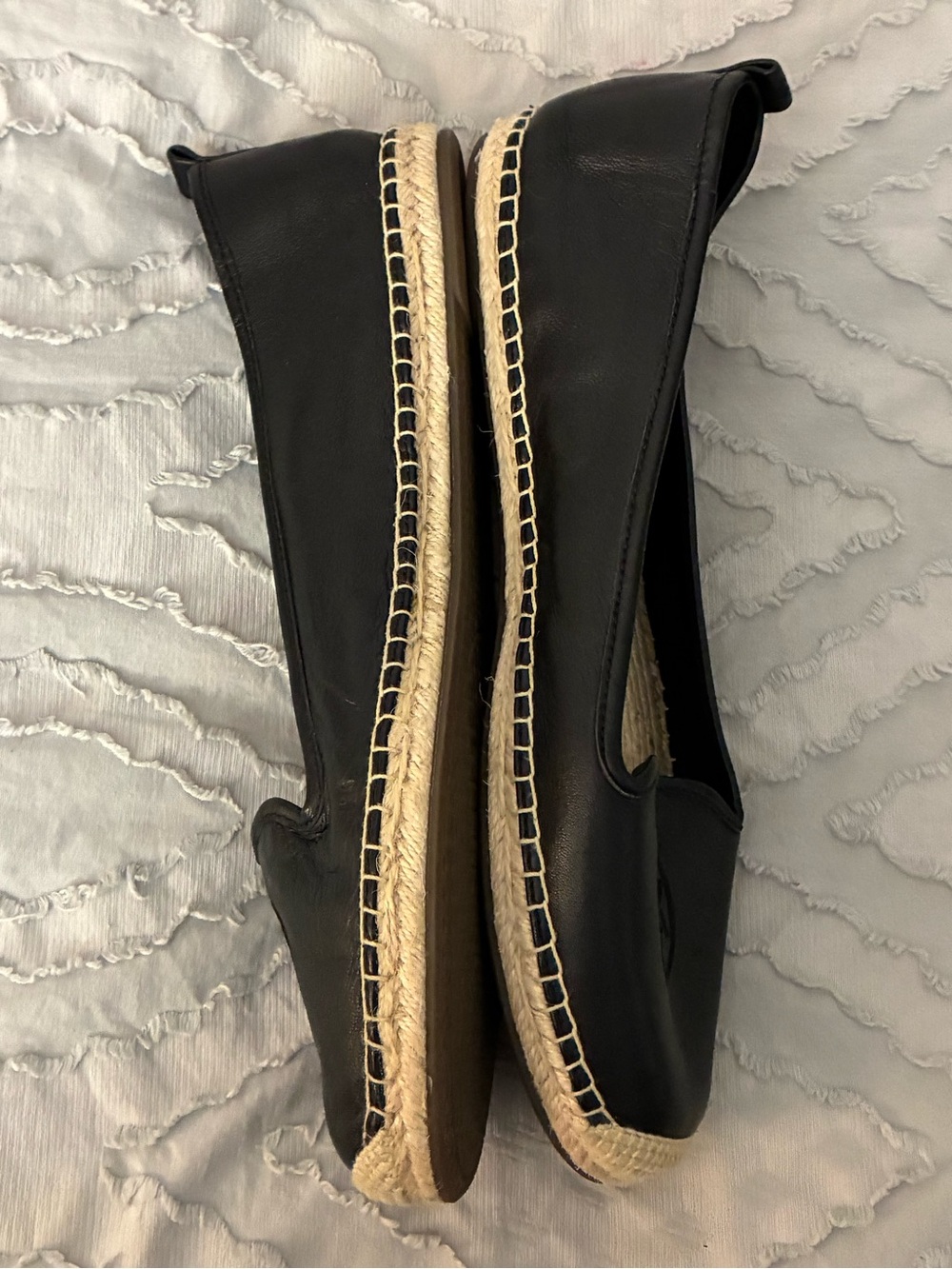 Michael Kors Dylyn Espadrille Size 10 M Black Leather Upper Flat Women’s Shoes - Picture 8 of 8